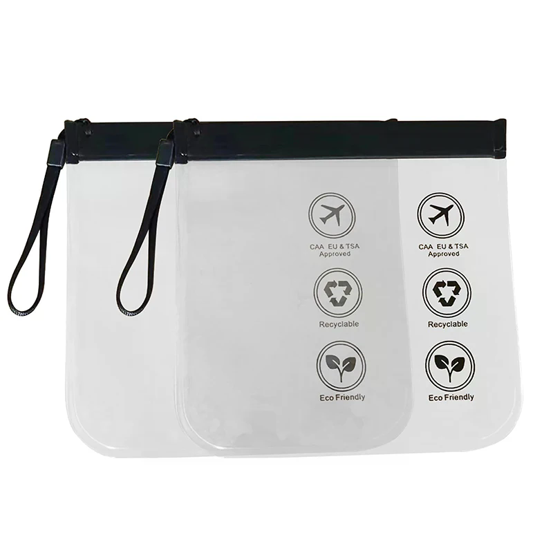 Women Bags For Airport - กระเป๋าใสสำหรับเดินทาง ป้องกันการรั่วซึม ใช้สำหรับใส่เครื่องสำอาง กระเป๋าเดินทางกันน้ำสำหรับผู้หญิง ใช้ซ้ำได้ กระเป๋าใส่อุปกรณ์อาบน้ำสำหรับผ่านการตรวจสอบที่สนามบิน