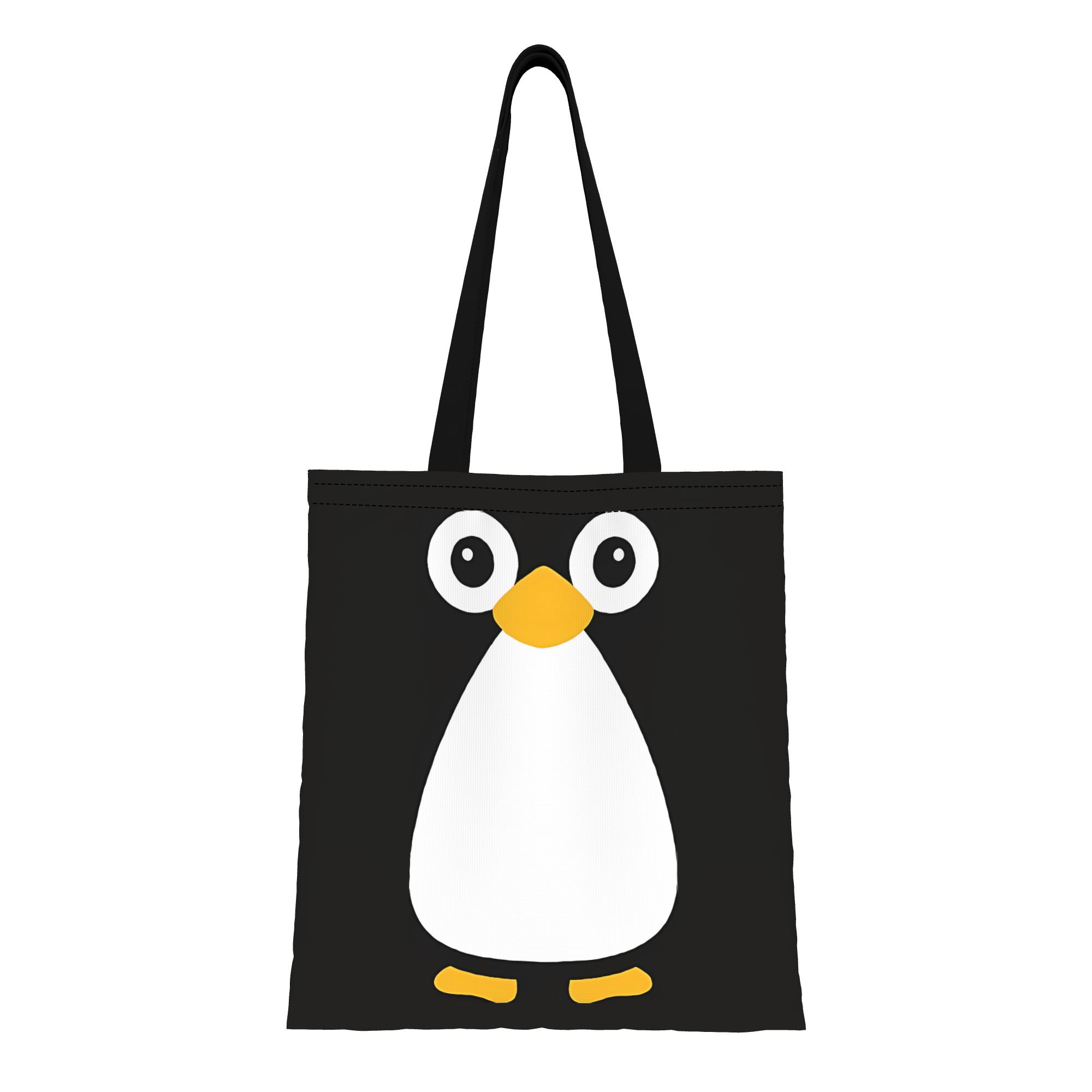 Women Bags Vector - กระเป๋าผ้าแคนวาสลายหน้าเพนกวินน่ารักสำหรับผู้หญิง ใช้สำหรับช้อปปิ้ง เดินทาง ท่องเที่ยวกลางแจ้ง กระเป๋าสะพายไหล่แบบทนทาน