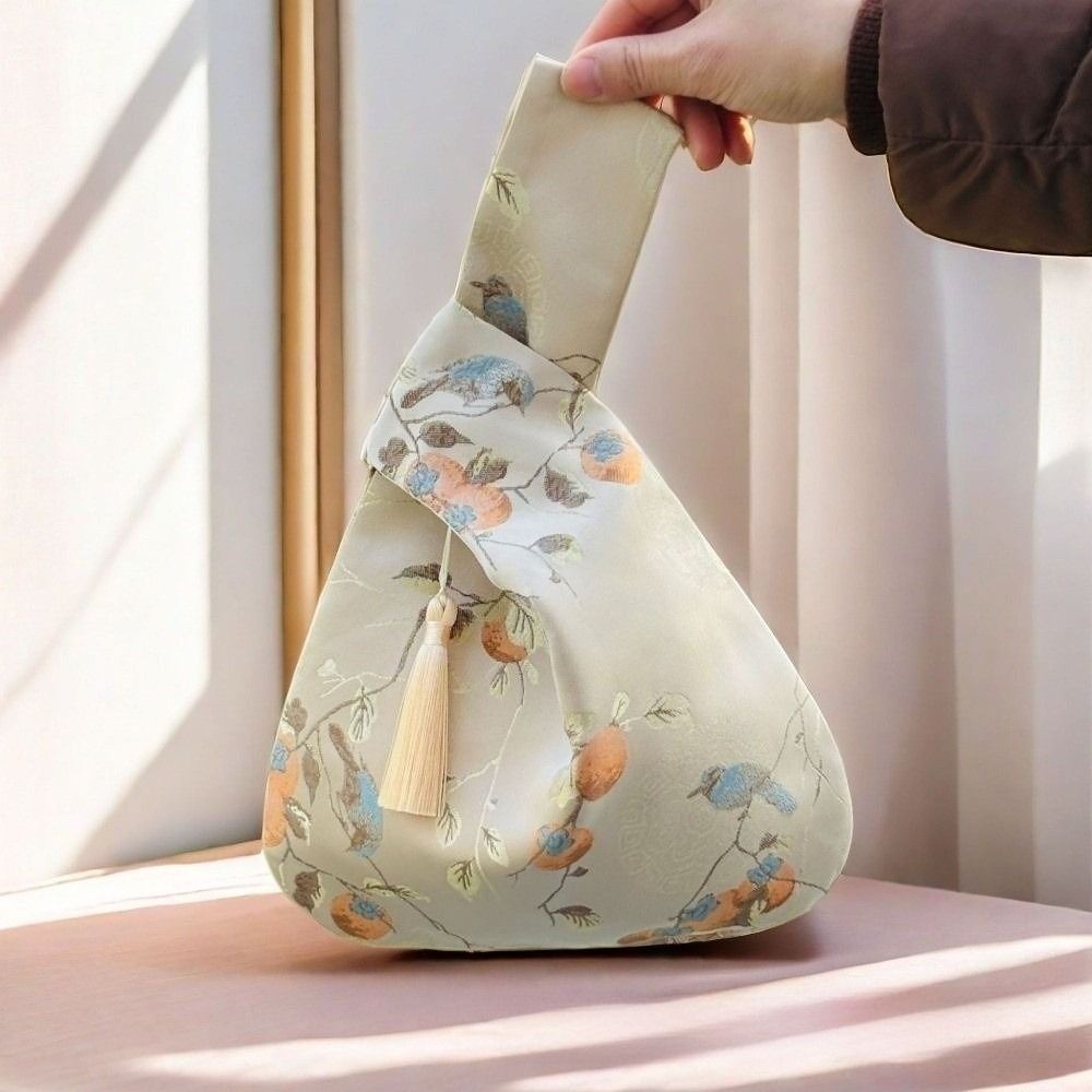 Women'S Bags New Look - กระเป๋าถือสไตล์จีนแบบใหม่ น้ำหนักเบา พกพาสะดวก เนื้อสัมผัสนุ่ม ดีไซน์หรูหรา พร้อมพู่ห้อยและสายคล้องข้อมือ