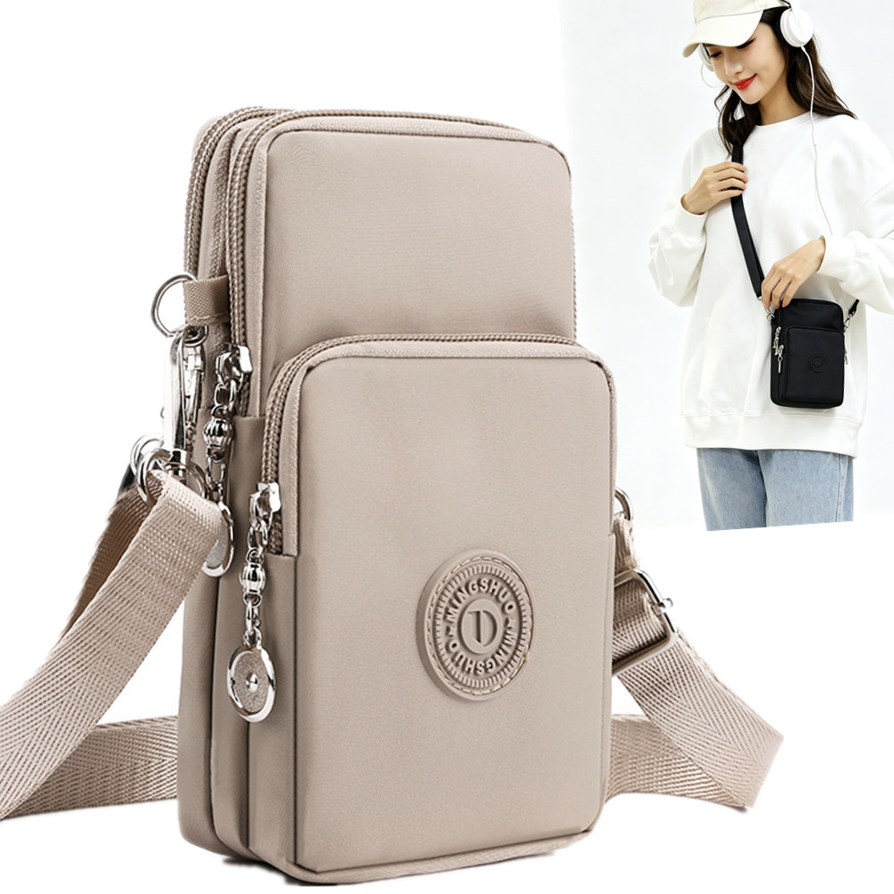 Women Bags With Wallet - กระเป๋าโทรศัพท์มือถือ กระเป๋าสะพายข้างผู้หญิง ผ้าอ็อกซ์ฟอร์ด กระเป๋าใบเล็ก แนวตั้ง กระเป๋าสตางค์ขนาดเล็ก