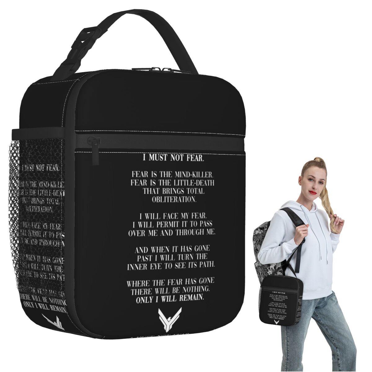 Women Bags Dune - Litany Against Fear Dune 2020 กระเป๋าใส่อาหารกลางวันแบบมีฉนวนสำหรับผู้หญิงเด็กกล่องอาหารแบบพกพากระเป๋าใส่อาหารกลางวันแบบเก็บความร้อน