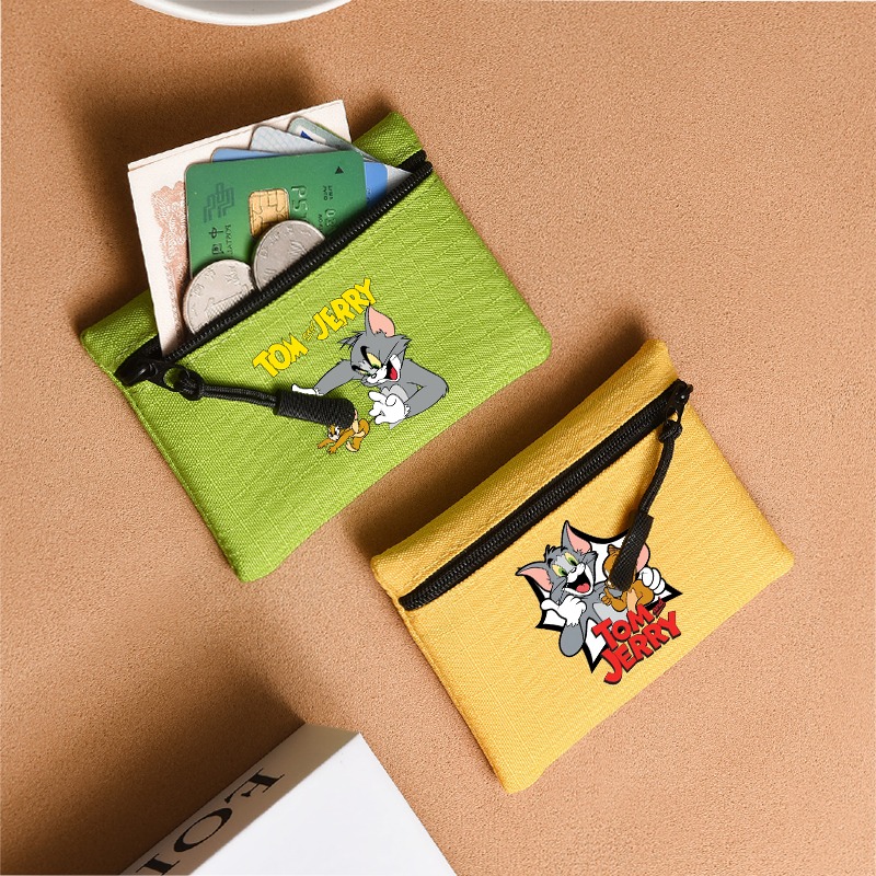 Women Bags With Wallet - ทอมแอนด์เจอร์รี่กระเป๋าเงินขนาดเล็กการ์ตูนลายแอนิเมชั่นพิมพ์ลายกระเป๋าใส่เหรียญกระเป๋าสตางค์น่ารักสำหรับทุกเพศผู้หญิงผู้ชายกระเป๋าเงินแบบพกพาของขวัญปาร์ตี้
