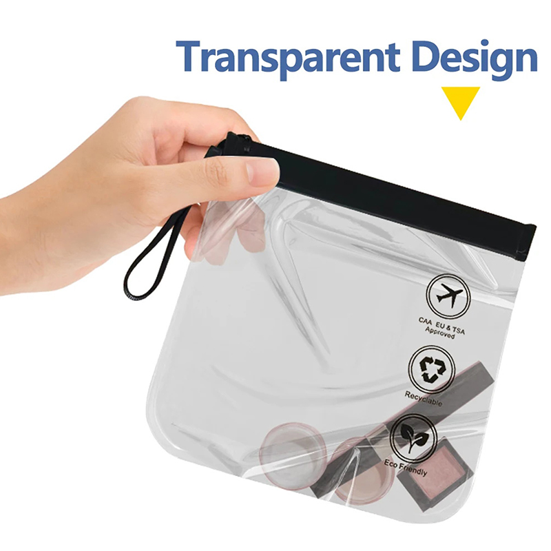 Women Bags For Airport - กระเป๋าใสกันน้ำสำหรับเดินทาง ใช้สำหรับใส่เครื่องสำอาง ใช้ซ้ำได้ ผ่านการตรวจสอบความปลอดภัยที่สนามบินได้ เหมาะสำหรับผู้หญิง