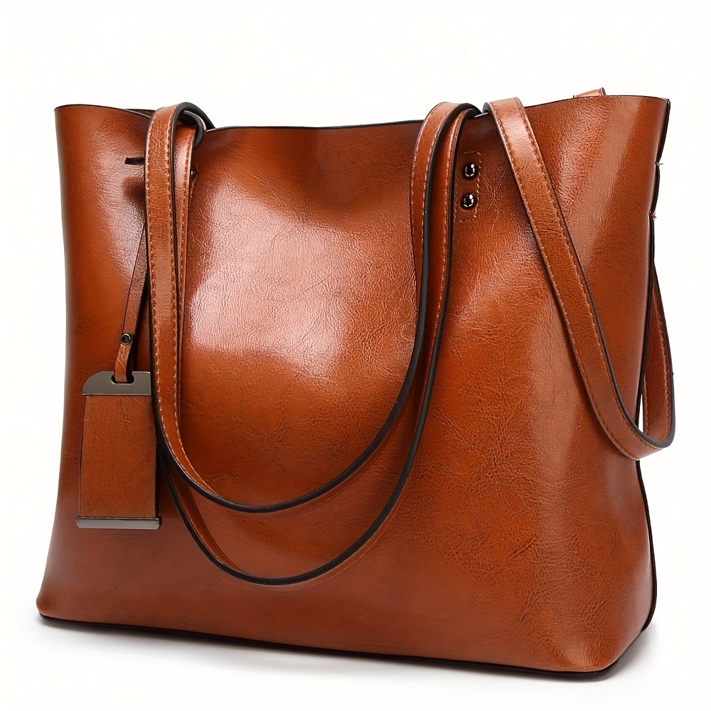 Women Bags Work - กระเป๋าหนังผู้หญิงย้อนยุคแฟชั่นคลาสสิกกระเป๋าถือสะพายเอกสารกระเป๋าทำงานกระเป๋าเดินทางกระเป๋าคอมพิวเตอร์พาร์ทิชัน