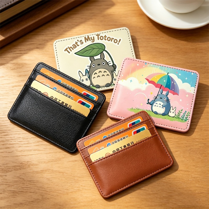 Women Bags With Wallet - กระเป๋าใส่บัตร Totoro น่ารัก ดีไซน์บางเฉียบ สำหรับผู้ชายและผู้หญิง ลายการ์ตูนอนิเมะ