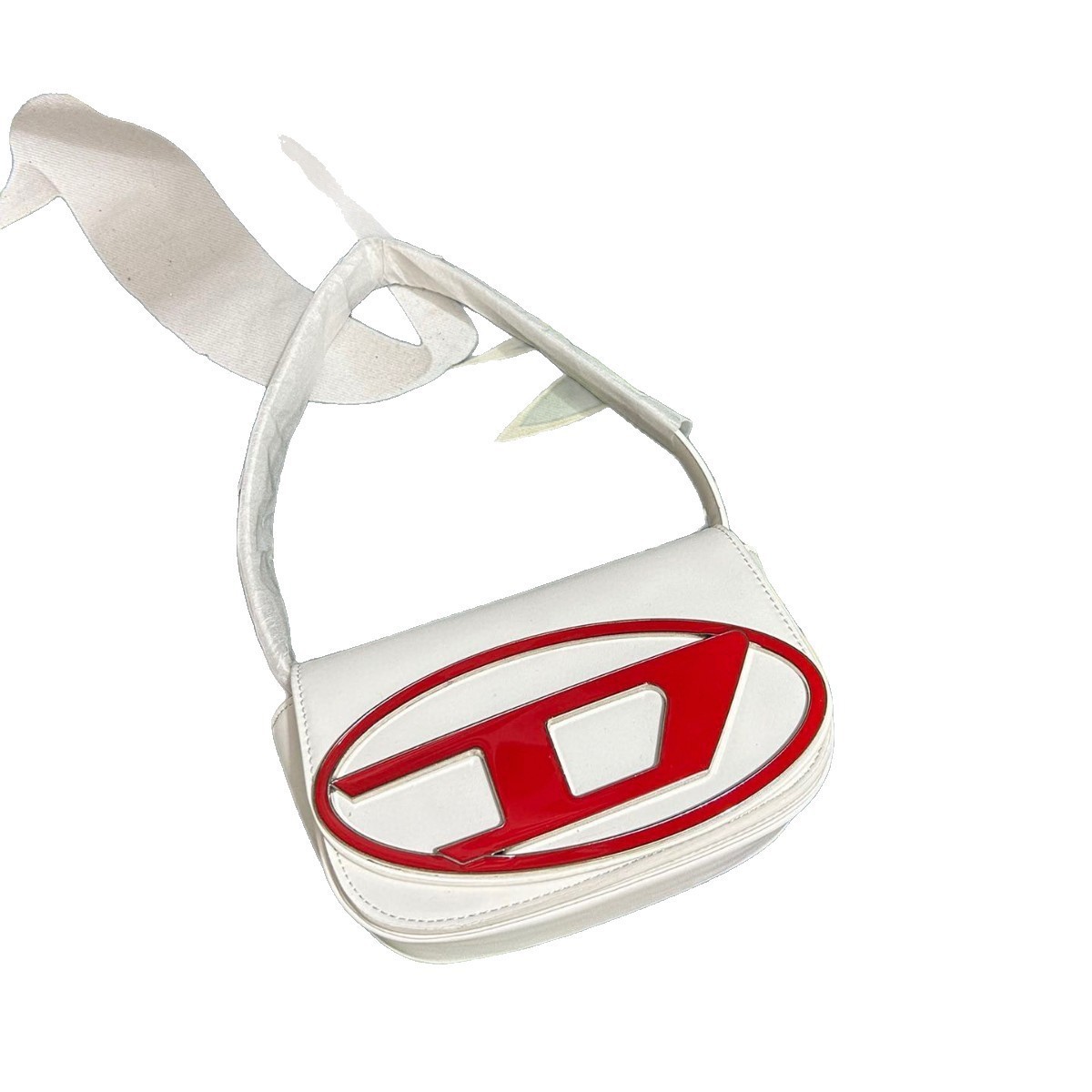 กระเป๋าหนังสีขาวล้วนเรียบเนียน - Women Bags Logo บทวิจารณ์และราคา