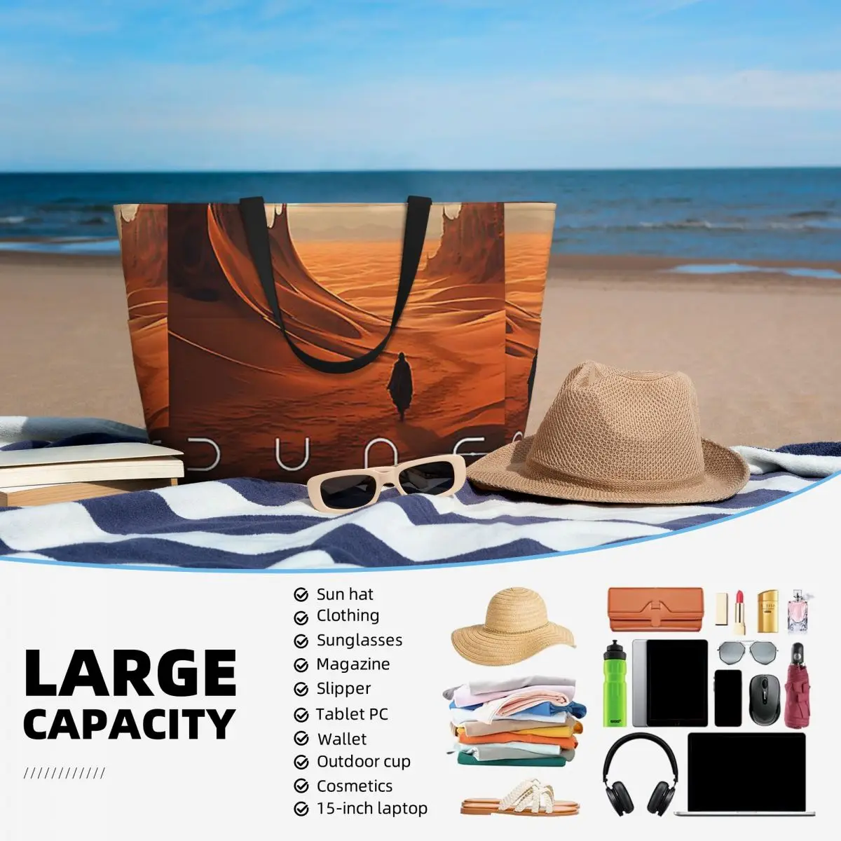 ดูน 2020 แฟนอาร์ตกระเป๋าชายหาด - Women Bags Dune บทวิจารณ์และราคา