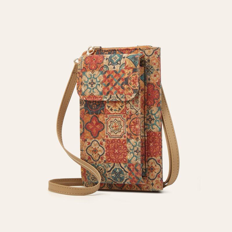 กระเป๋าใส่บัตรพิมพ์ลายเปลือกไม - Women Bags With Wallet บทวิจารณ์และราคา