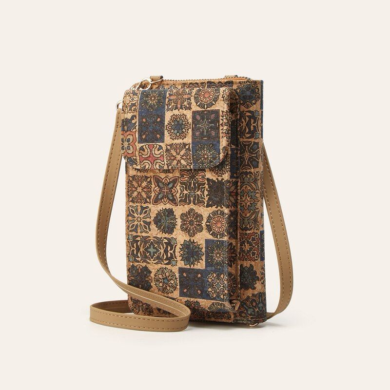กระเป๋าใส่บัตรพิมพ์ลายเปลือกไม - Women Bags With Wallet บทวิจารณ์และราคา