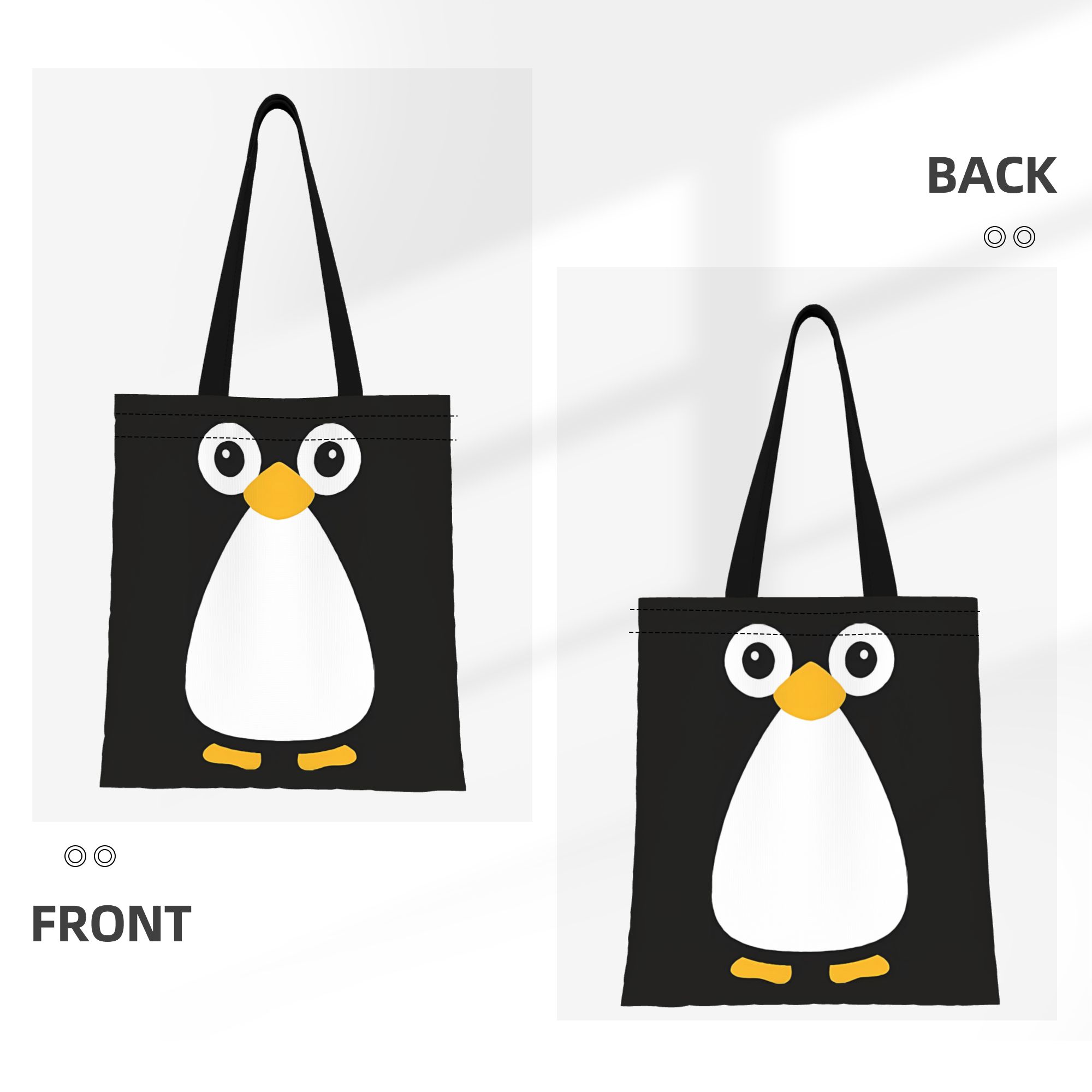 กระเป๋าผ้าแคนวาสลายหน้าเพนกวิน - Women Bags Vector บทวิจารณ์และราคา