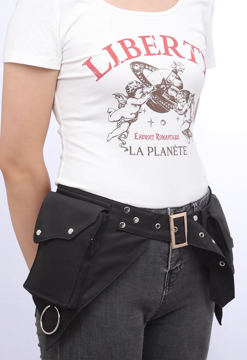 ผู้หญิงยุคกลาง Punk เอวกระเป๋า - Women Bags Pack บทวิจารณ์และราคา