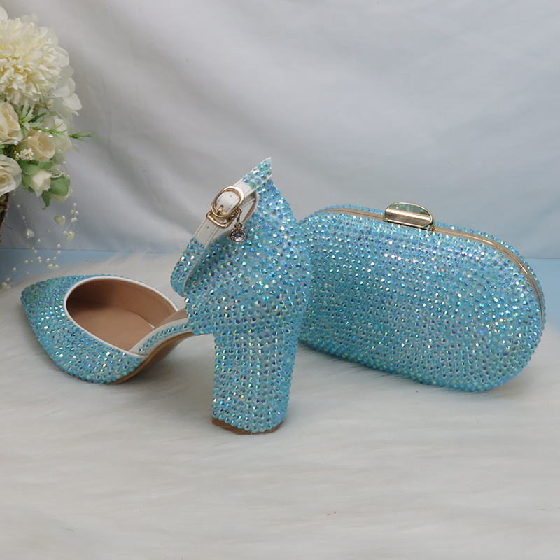 2025 ใหม่มาถึงสีฟ้าสีเขียว AB  - Women Bags For Wedding บทวิจารณ์และราคา