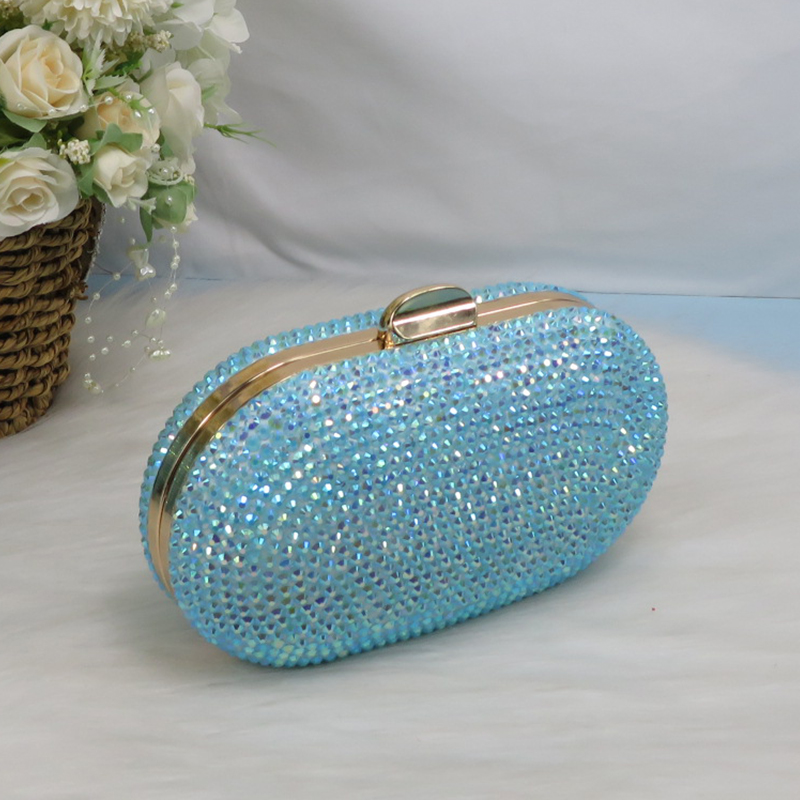 2025 ใหม่มาถึงสีฟ้าสีเขียว AB  - Women Bags For Wedding บทวิจารณ์และราคา