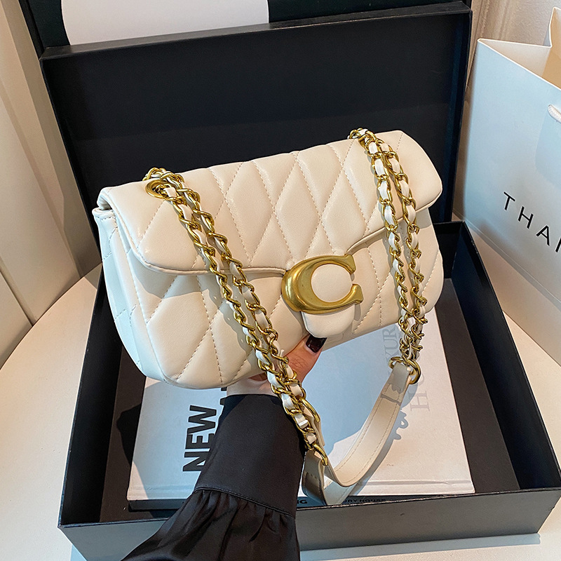 กระเป๋าสะพายไหล่หนังควิลท์สำหร - Women Bags Logo บทวิจารณ์และราคา