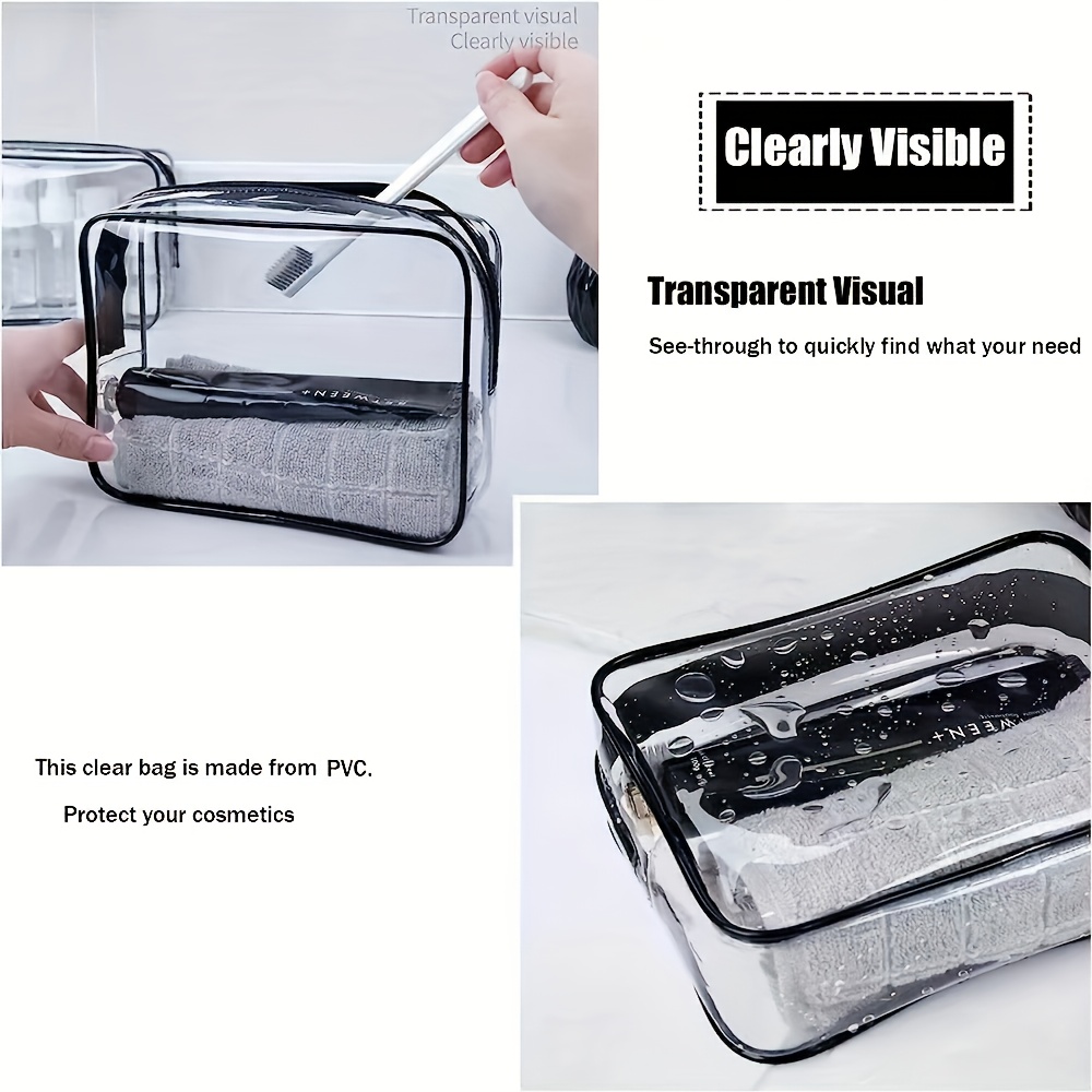 กระเป๋าใส่เครื่องสำอางแบบใส 1  - Women Bags For Airport บทวิจารณ์และราคา