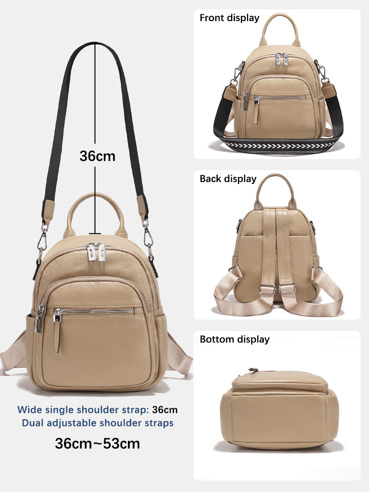 เซนซีกระเป๋าเป้สะพายหลังหนังแท - Women Bags Work บทวิจารณ์และราคา