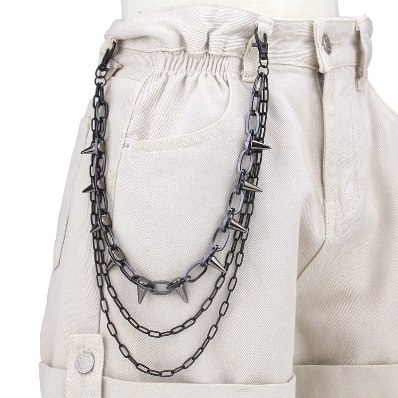 โซ่คาดเอวสไตล์ฮิปฮอป พังก์ร็อก - Women Bags With Wallet บทวิจารณ์และราคา