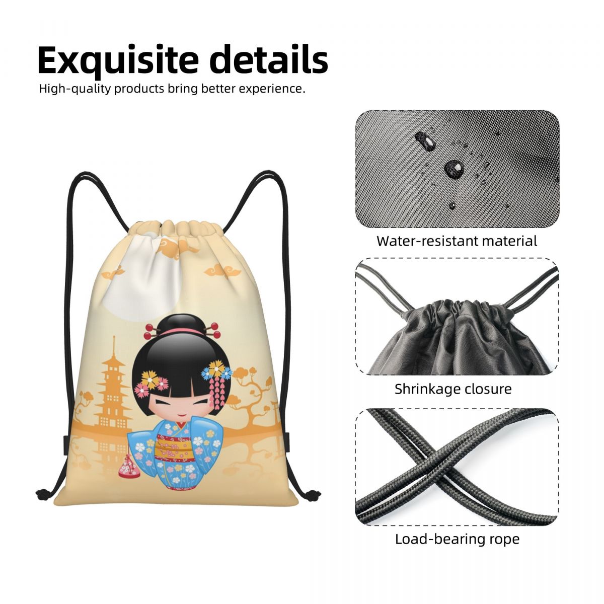 กระเป๋าเป้สะพายหลังแบบเชือกผูก - Women Bags Vector บทวิจารณ์และราคา