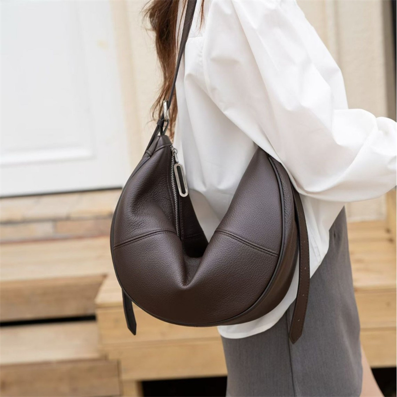 BURMINSA กระเป๋าหนังแท้ทรงครึ่ - Women Bags Work บทวิจารณ์และราคา