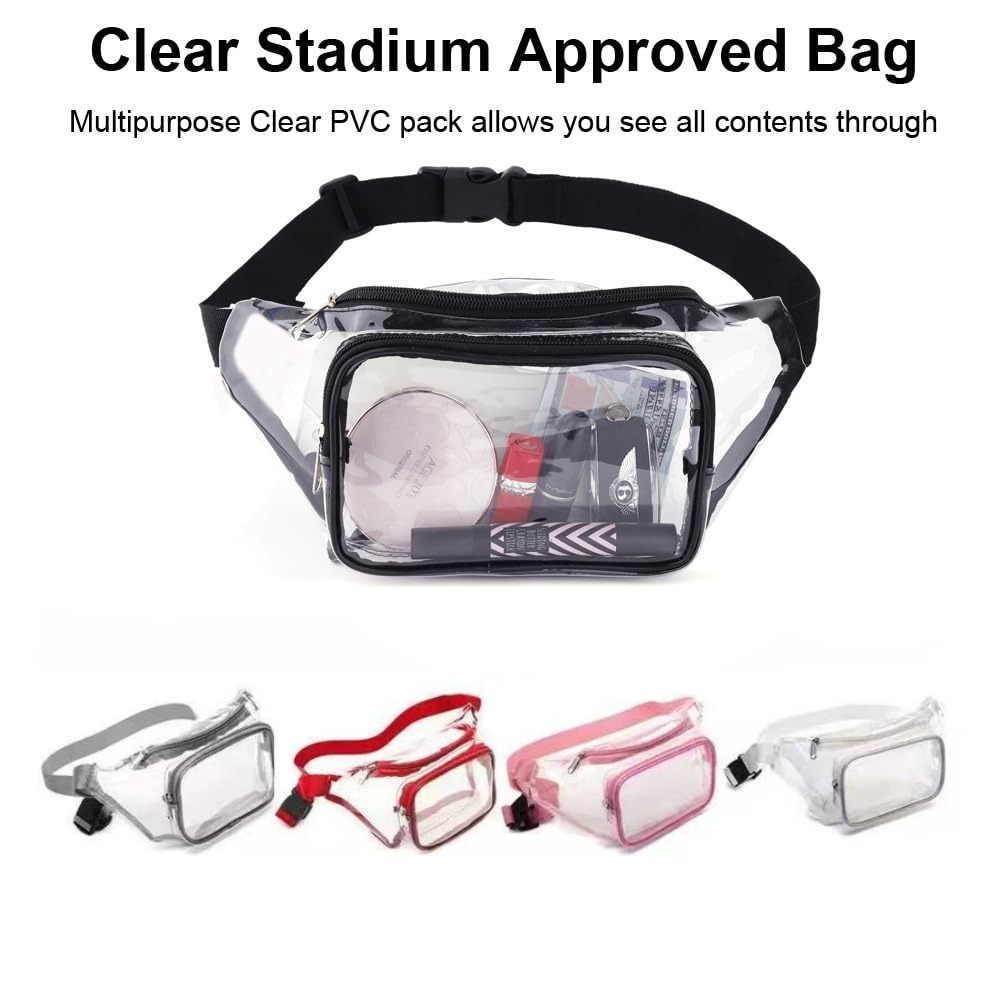 กระเป๋าคาดเอวใส PVC หลายสี สาย - Women Bags Pack บทวิจารณ์และราคา