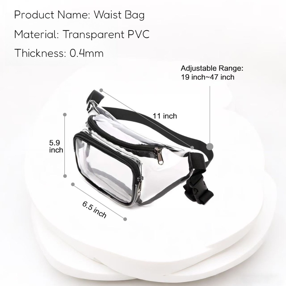 กระเป๋าคาดเอวใส PVC หลายสี สาย - Women Bags Pack บทวิจารณ์และราคา