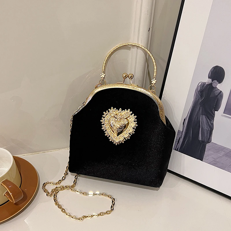 โซ่กํามะหยี่กรอบหัวใจอาหารค่ํา - Women Bags For Sale บทวิจารณ์และราคา