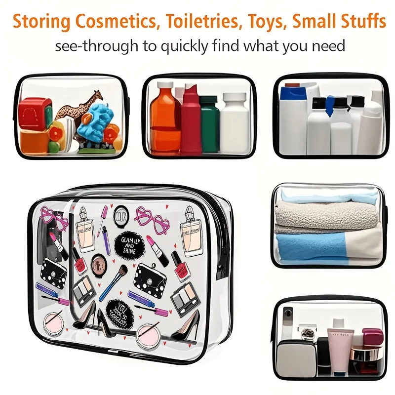 กระเป๋าใส่เครื่องสำอางแบบใส 1  - Women Bags For Airport บทวิจารณ์และราคา
