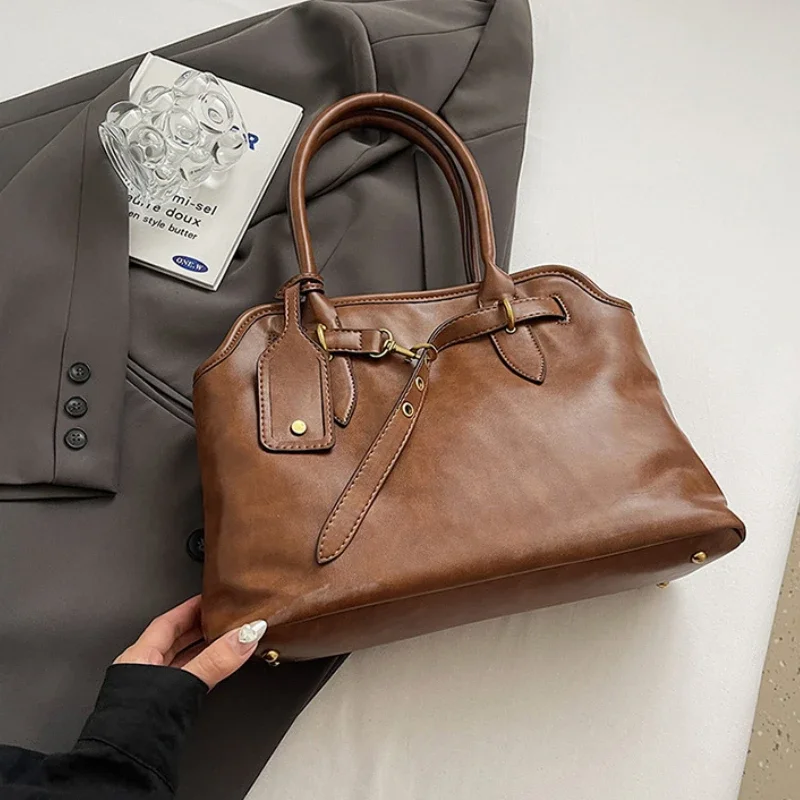 กระเป๋าโท้ทหนัง PU สไตล์เรโทรส - Women Bags For Airport บทวิจารณ์และราคา